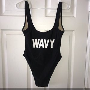 Black private party swimsuit